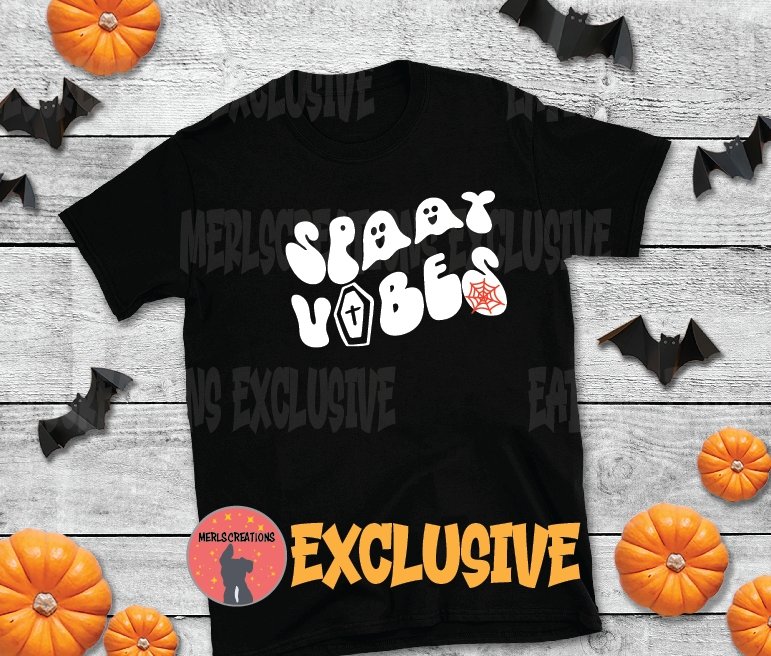 Spooky Vibes T-shirt - Merlscreations