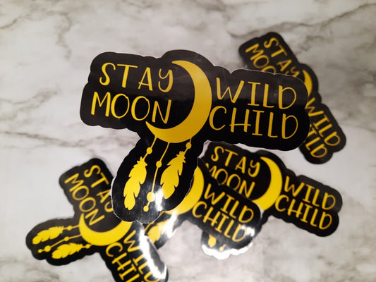 STAY WILD MOON CHILD Stickers - Merlscreations