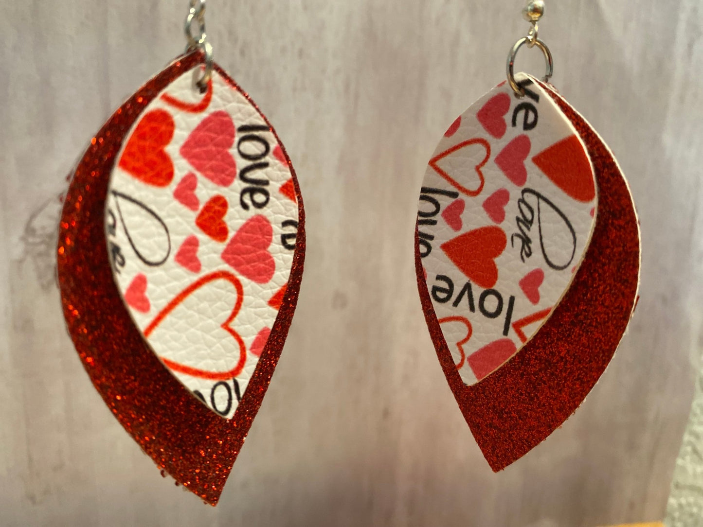 Valentines Day Teardrop Earrings - Merlscreations